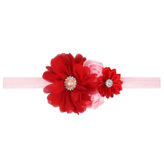 2020 Spring big flower hairbands with pearl baby girls headbands hair accessories