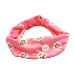 wholesale 2020 Amazon hot selling women elastic turba girls Sport nurse headbands with side buttons