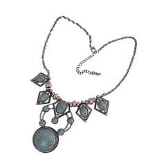 customized Amazon india africa fashion vintage women stone bohemia boho handwork necklace bohemia for lady girls
