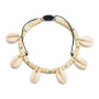 2019 Custom puka sea shell adjustable rope foot jewelry beach anklet for women