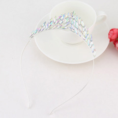 2020 Hot Fashion Victoria Retro Handmade Pearl rhinestone Headband Women Colorful Hairband