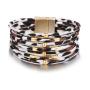 Wholesale Fashion Multilayer Wide jewelry Leopard Leather Bracelet For Women Wholesale Fashion Multilayer Wide jewelry Leopard Leather Bracelet For Women