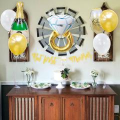 Bachelorette Party Kit Banner Ring Goblet Foil Balloons Supplies Decoration
