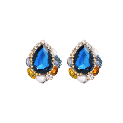 2019 Hot Sale Silver Jewelry 925 Sterling Silver Blue Diamond Cat Stud Earrings