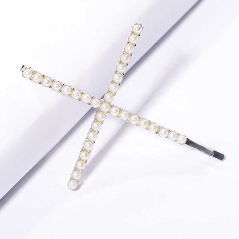 Korean X Cross Pearl Rainbow Crystal Hair Pins For Women Girls Handmade Ethnic CZ Stone Korean X Cross Pearl Rainbow Crystal Hair Pins For Women Girls Handmade Ethnic CZ Stone