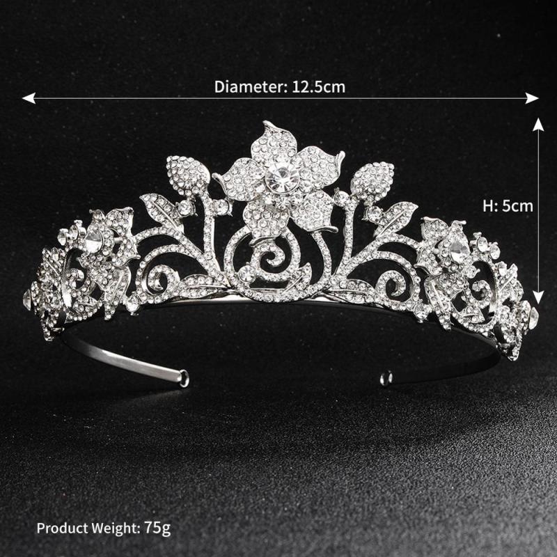 Luxury Alloy Water Lead Handmade  Wedding Bridal Crystal Headpiece Tiara Crowns