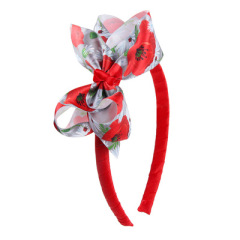 Women hair accessories ladies fabric printing flowers bow headbands