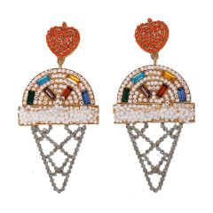 New style women Ice cream shape beads earrings accessories earring bohemian crystal New style women Ice cream shape beads earrings accessories earring bohemian crystal