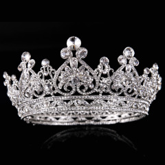 korea Alloy Water Lead Handmade  Wedding Bridal round pageant crowns