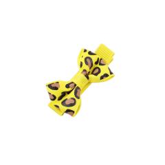 2020 hot sale small cute girls hair accessories fabric leopard bow hair clip