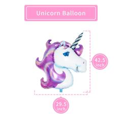 Children's Birthday Banner Pink Unicorn Kid Party Supply Pack Set