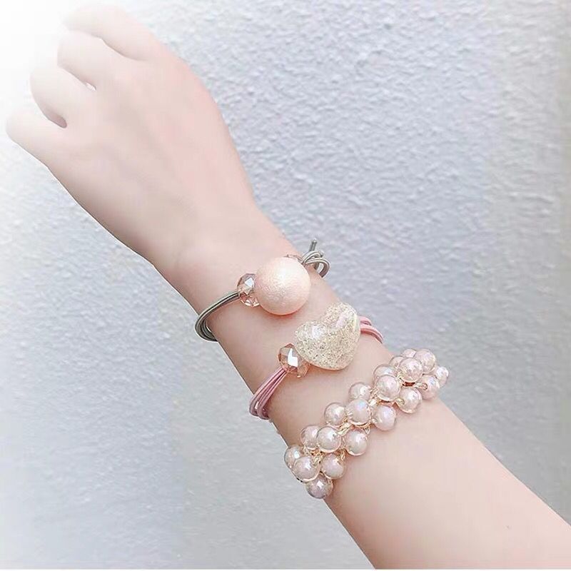 amazon ins fancy 3PCS hairband elastic hair tie pearl for Women Girls amazon ins fancy 3PCS hairband elastic hair tie pearl for Women Girls