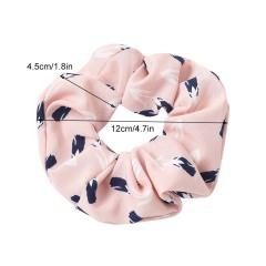 Wholesale fashion girls printed chouchou elastic fabric scrunchies hair ties