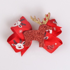 Custom child santa claus tree acrylic metal korean handmade bow hair clip accessories Custom child santa claus tree acrylic metal korean handmade bow hair clip accessories