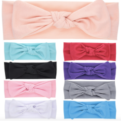 2020 Alice baby pure color safety elastic bow knot hairband girls hair accessories