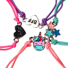 4pcs/set Handmade promotional elastic cord cartoon stars friendship bracelet