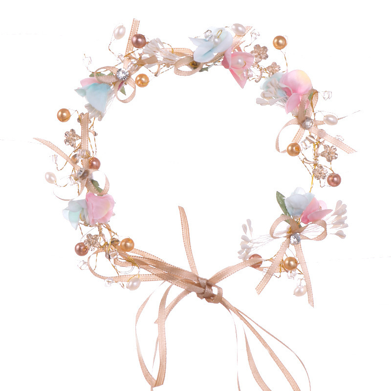 Wholesale cheap korea Rhinestone gold bridal flower floral wedding garland Wholesale cheap korea Rhinestone gold bridal flower floral wedding garland