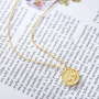 hot sale amazon ins girl women pendant gold circle 925 sterling silver necklace hot sale amazon ins girl women pendant gold circle 925 sterling silver necklace