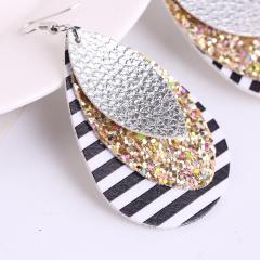 2020 European and American popular new style Fashion jewelry leather earrings