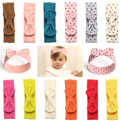 custom 10pcs autumn winter plain magic stretch elastic bow kids infant velvet baby headband