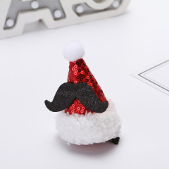 custom hot sale 2020 amazon ins fall winter sequins girls christmas hat hair clips