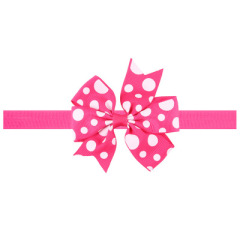 Baby bows knot cartoon printed hair bands for girls hair accessories