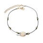 Simple design jewelry ankle bracelet sea shell black rope anklets for ladies Simple design jewelry ankle bracelet sea shell black rope anklets for ladies