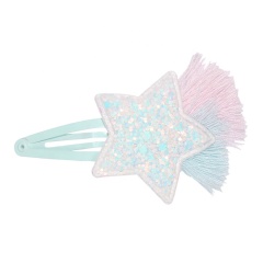 Hair clip china china by moon headdress sequin glitter gold star hair clip for baby girls