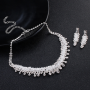 Fashion Zircon handmade necklace with earrings crystal bridal women wedding jewelry sets Fashion Zircon handmade necklace with earrings crystal bridal women wedding jewelry sets