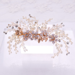 fashion pearl flower headbands wedding hair accessories bridal hair clips