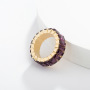 Fashion jewelry eternity mens women plated gold wedding engagement crystal rainbow rings