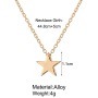 Amazon ins hot creative retro simple chain alloy pentagram necklaces for women
