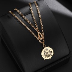 Luxury jewelry for women summer holiday design vintage rosary metal necklace