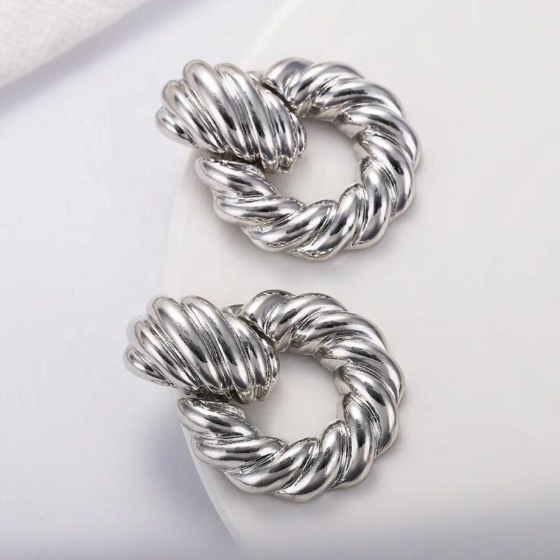 New style stainless indian 18K gold plated charm hoop stud earrings for women