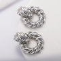 New style stainless indian 18K gold plated charm hoop stud earrings for women