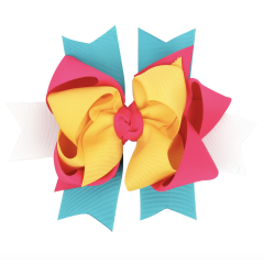 2020 Wholesale angle beauty ribbon baby knot bow hairgrips girls accessories hair clips