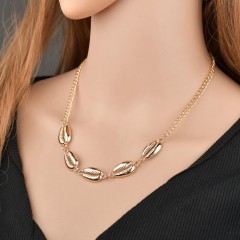 Cool jewelry for couples women chain shell design pendant metal necklace