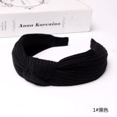 Solid colors Custom vintage strip cloth women headband Cross Knot Hair bands