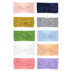 2020 Cozy multi colorful bow knot elastic baby hair bands girls hair accessories
