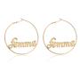 New fashion personality geometric exaggerated temperament circle letter earrings New fashion personality geometric exaggerated temperament circle letter earrings