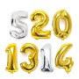 wholesale party supplies gold silver new foil number print latex balloon
