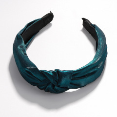 Sold colors Glitter Cross Knot Hair bands Cloth Wrapped women hair bands