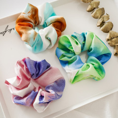 New vintage colorful elastics bandhnu ropes satin hair cord Hair Scrunchies