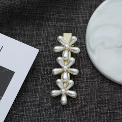Trendy Wedding Elegant Hair Accessories Pearls Flower Hair Clips For Girl