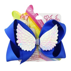 Handmade headdress new design rhinestone hair clip 20 colors children's angel hairpin wings hair bow alligator clips