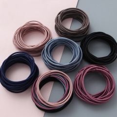 Factory directly sells korean wholesale cheap girls 2mm basic elastic seamless hair ties