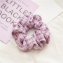 Simple design custom korean ponytail holder elastic chiffon hair scrunchies for girls Simple design custom korean ponytail holder elastic chiffon hair scrunchies for girls