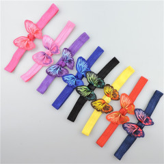 wholesale 3D simulation butterfly baby headband girls hair accessories dance