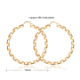 Wholesale vintga square tube 18k gold plated twisted women circle hoop earrings Wholesale vintga square tube 18k gold plated twisted women circle hoop earrings