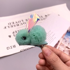 New sequin children cute colorful cartoon foam yarn bunny decorative rabbit ears sweet hair clip barrette